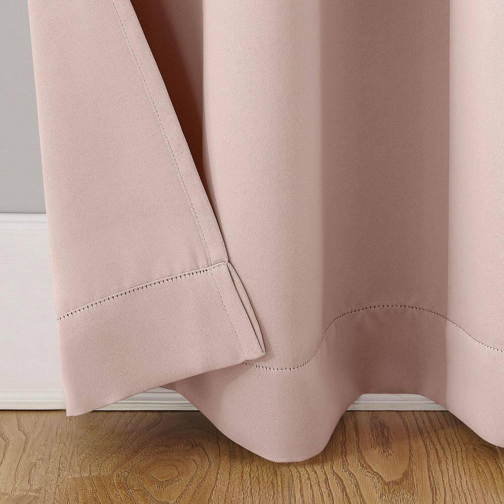 40"x84" Sun Zero Blackout Riley Kids' Bedroom Grommet Curtain Panel Blush