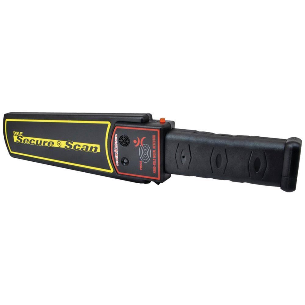 PYLE Handheld Metal Detector Security Wand - Portable Battery Operated Super Security Scanner w/ Adjustable Sensitivity, Sound Vibration Alerts, Detects Weapons, Knives & Other Metal Objects - PMD38