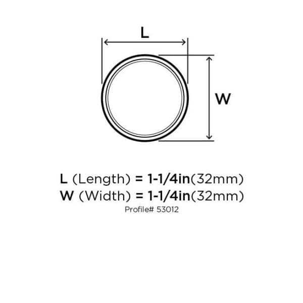 Amerock Ravino 1-1/4 inch (32mm) Diameter Oil-Rubbed Bronze Cabinet Knob - 25 Pack