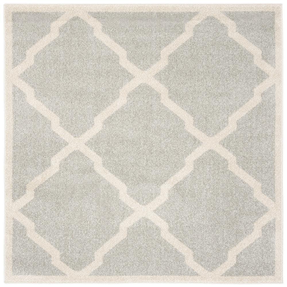 Amherst AMT421 Power Loomed Indoor Area Rug - Light Grey/Beige - 5'x5' - Safavieh