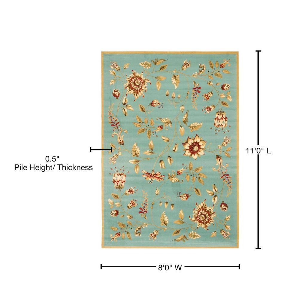 Lyndhurst LNH552 Power Loomed Area Rug - Blue/Multi - 8'x11' - Safavieh