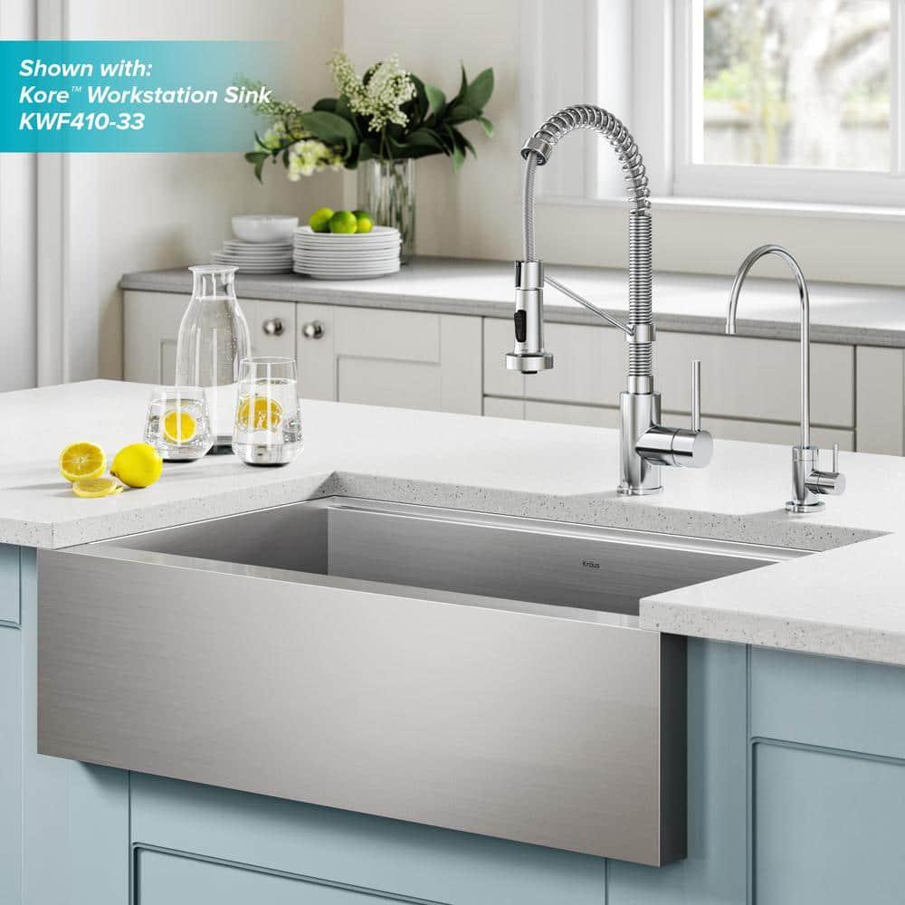 KRAUS Bolden Commercial Style 2-Function Single Handle Pull Down Kitchen Faucet
