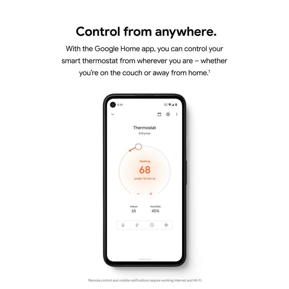 Google Nest Termostato - Termostato Inteligente Programable para el Hogar - Arena