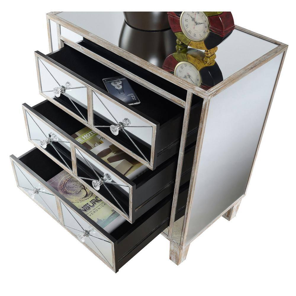 Convenience Concepts Gold Coast BettyB Mirrored End Table, Multiple Finishes