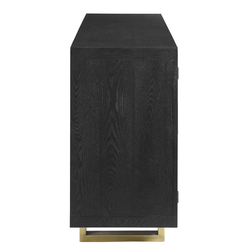 Steve Silver Yves Rubbed Charcoal Black Wood Server