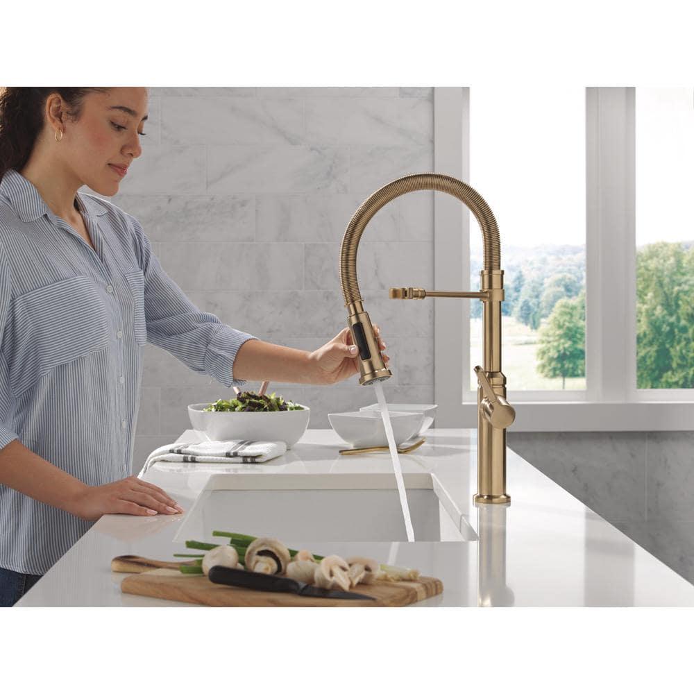 Rhett Pro Commercial Kitchen Faucet, Pull Down Sprayer Kitchen Sink Faucet