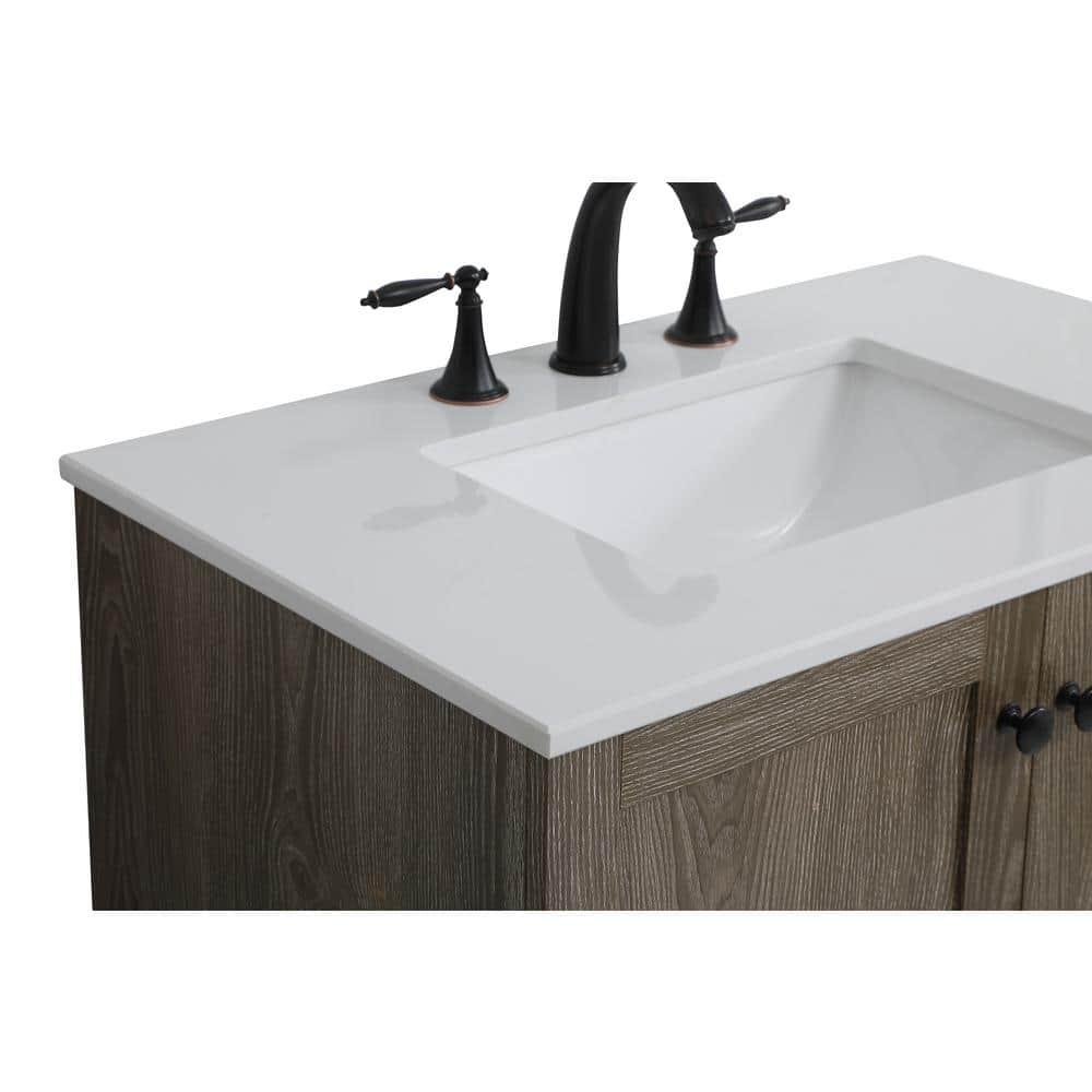 Elegant Kitchen and Bath Elegant Kitchen and Bath 30 Inch Single Bathroom Vanity with Backsplash