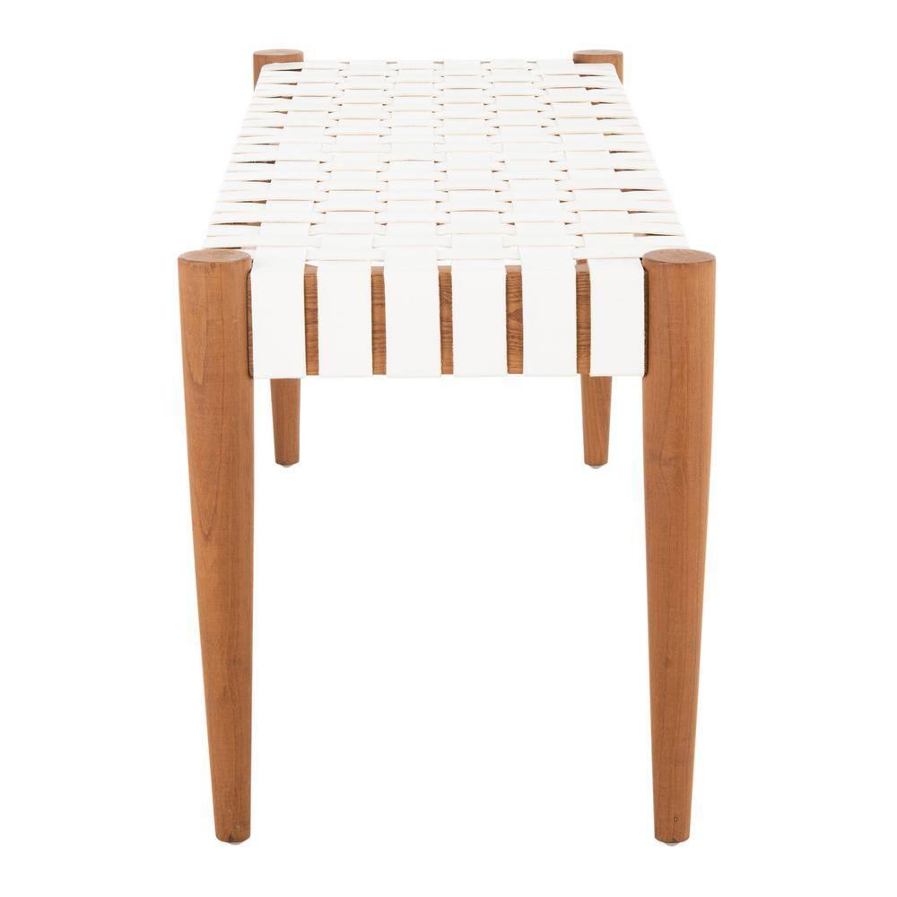 Orin 47" Woven Leather Bench