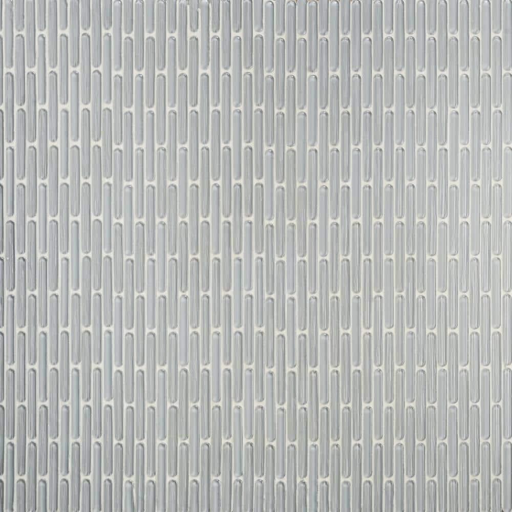 Reed 11.81 in. x 12.04 in. Polished Glass Wall Mosaic Tile (0.98 Sq. Ft. / Each)