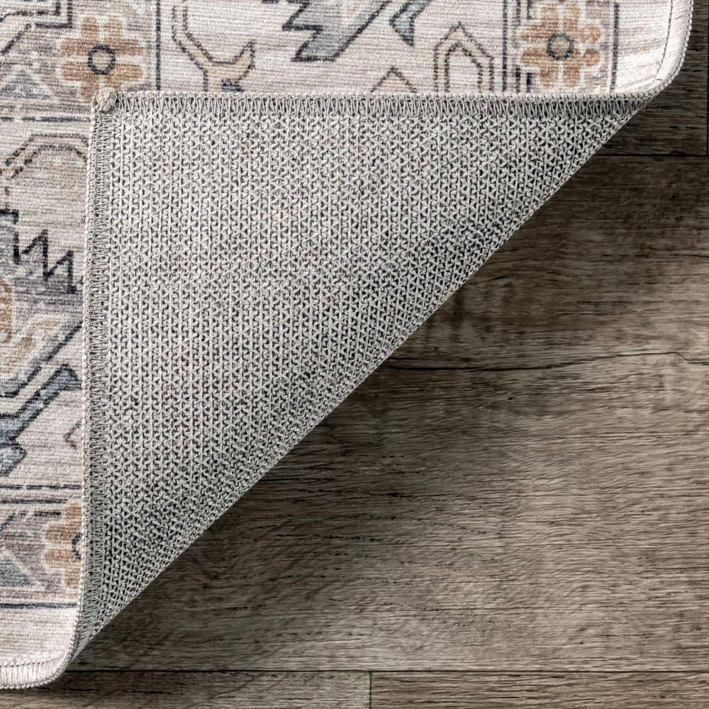 Nuloom Darby Persian Spill Proof Treated Pet Friendly Premium Machine Washable Area Rug, 3' x 5', Beige