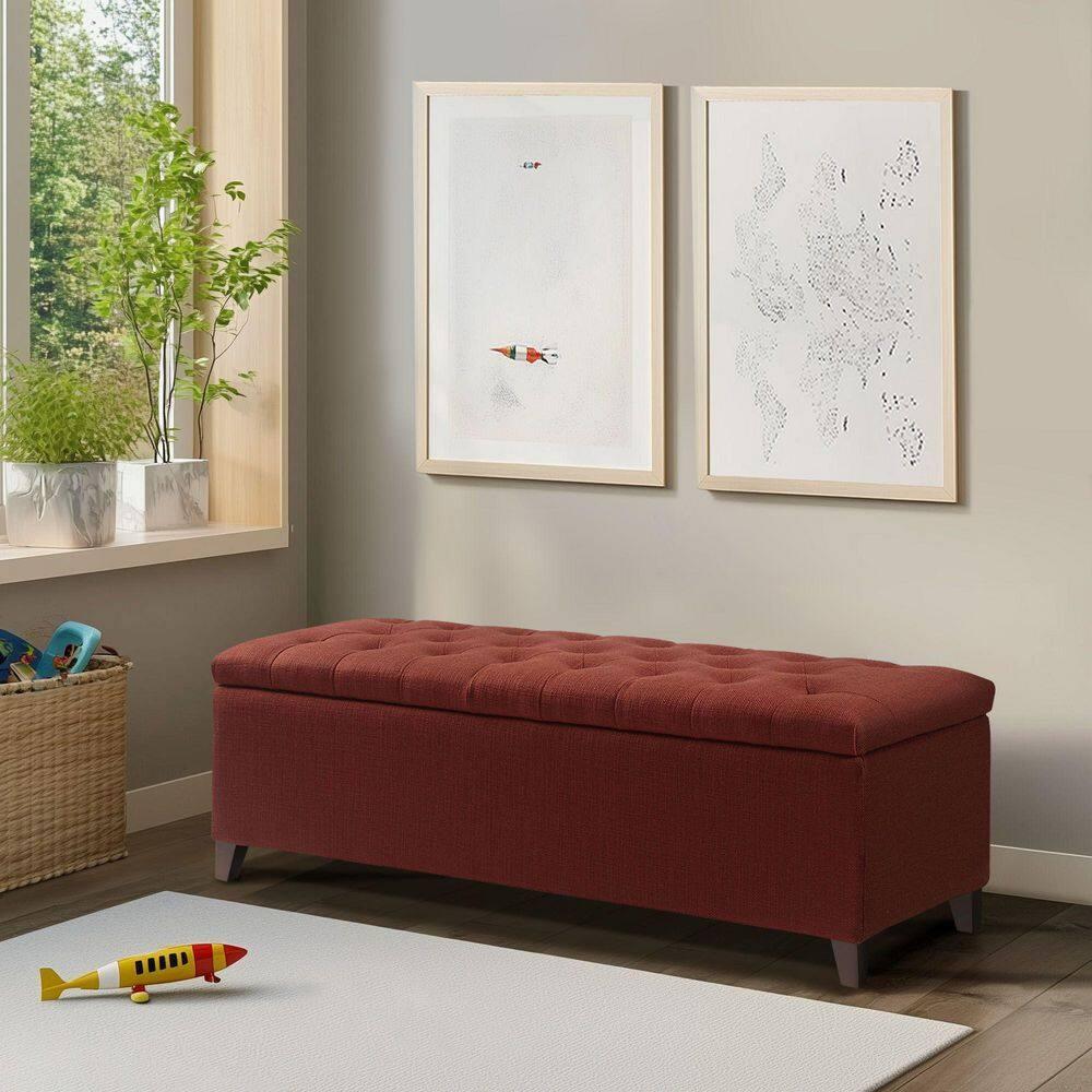1 Polyester Upholstered Storage Bench