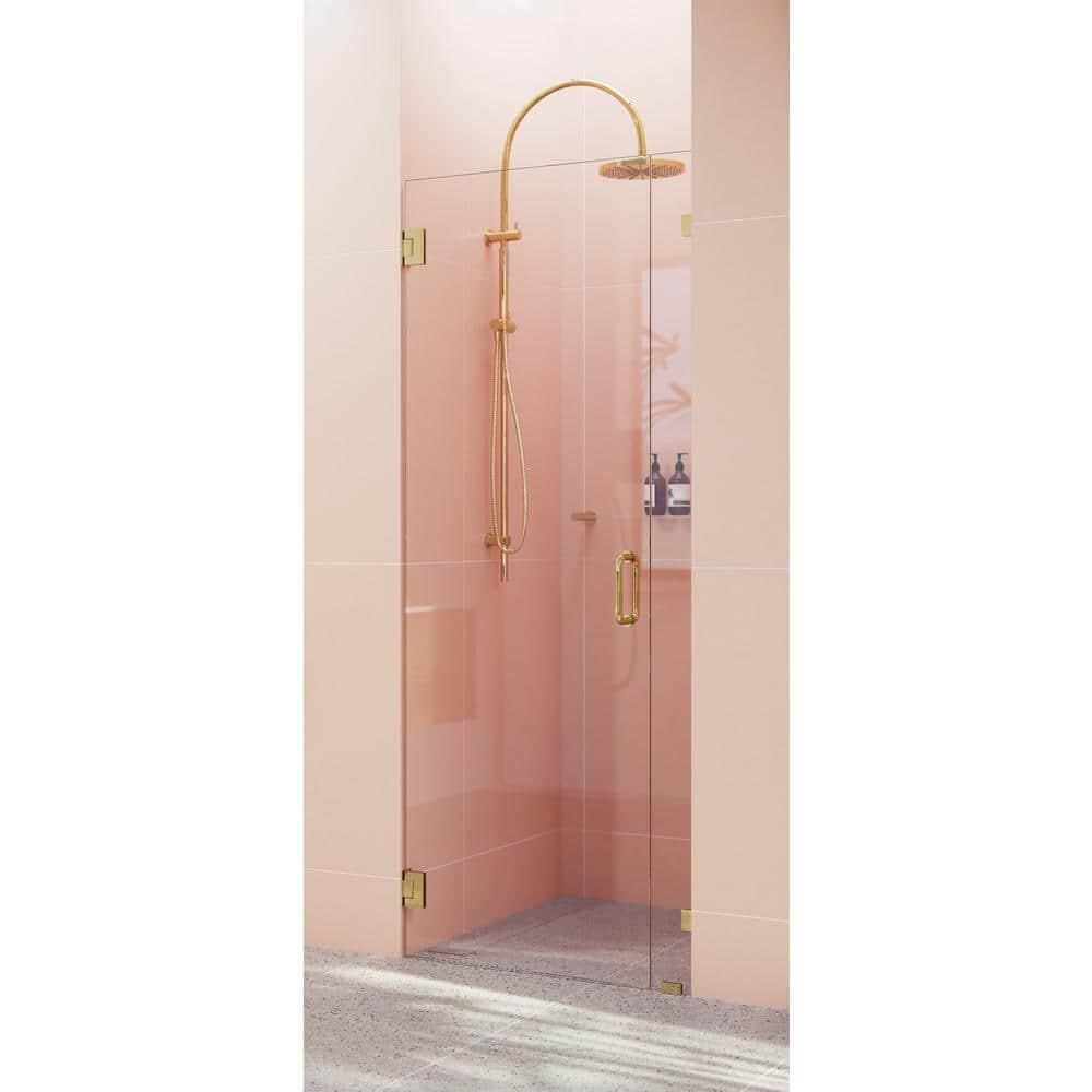 Illume 32 in. x 78 in. Fully Frameless Wall Hinge Shower Door