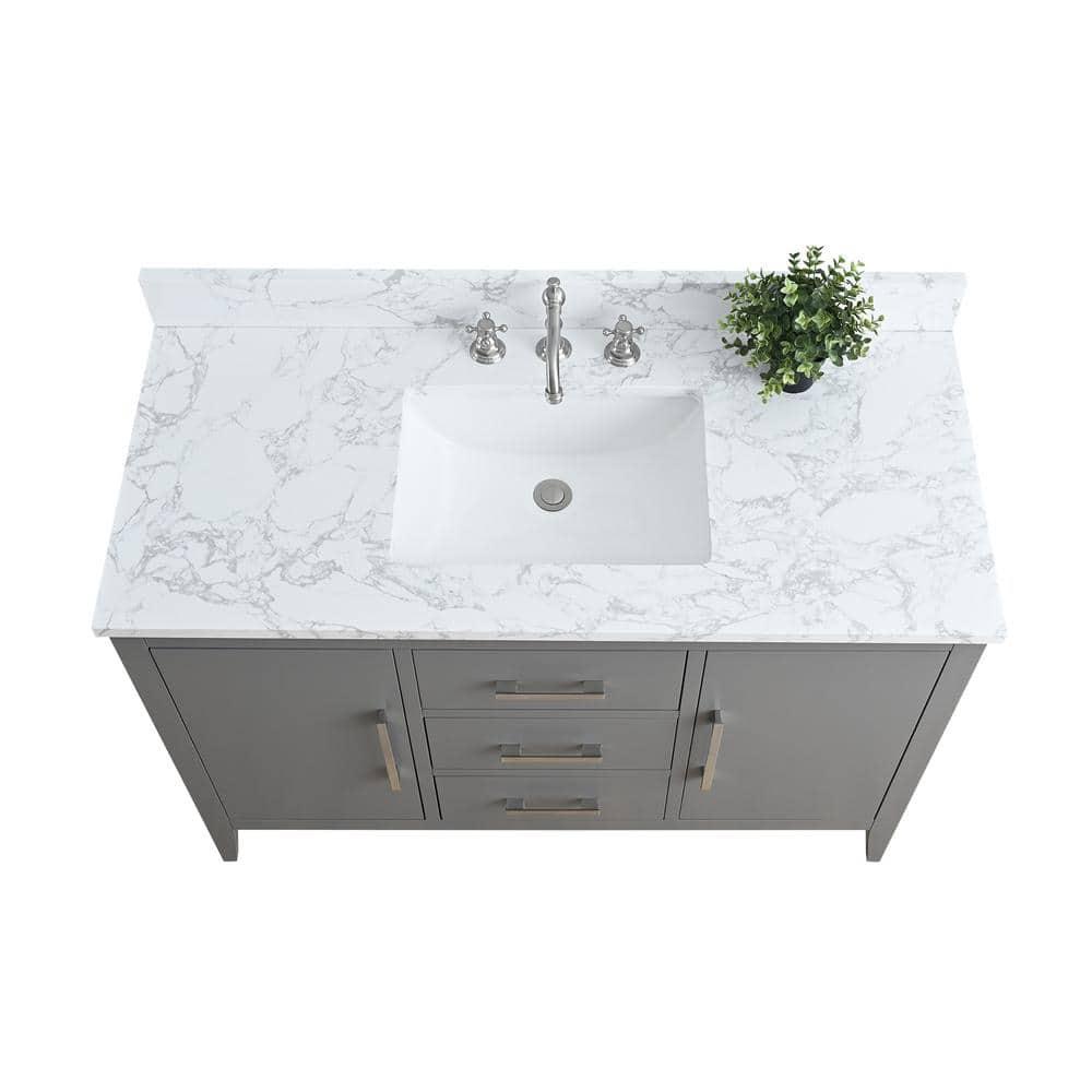 48'' Single Bathroom Vanity with Engineered Marble Top
