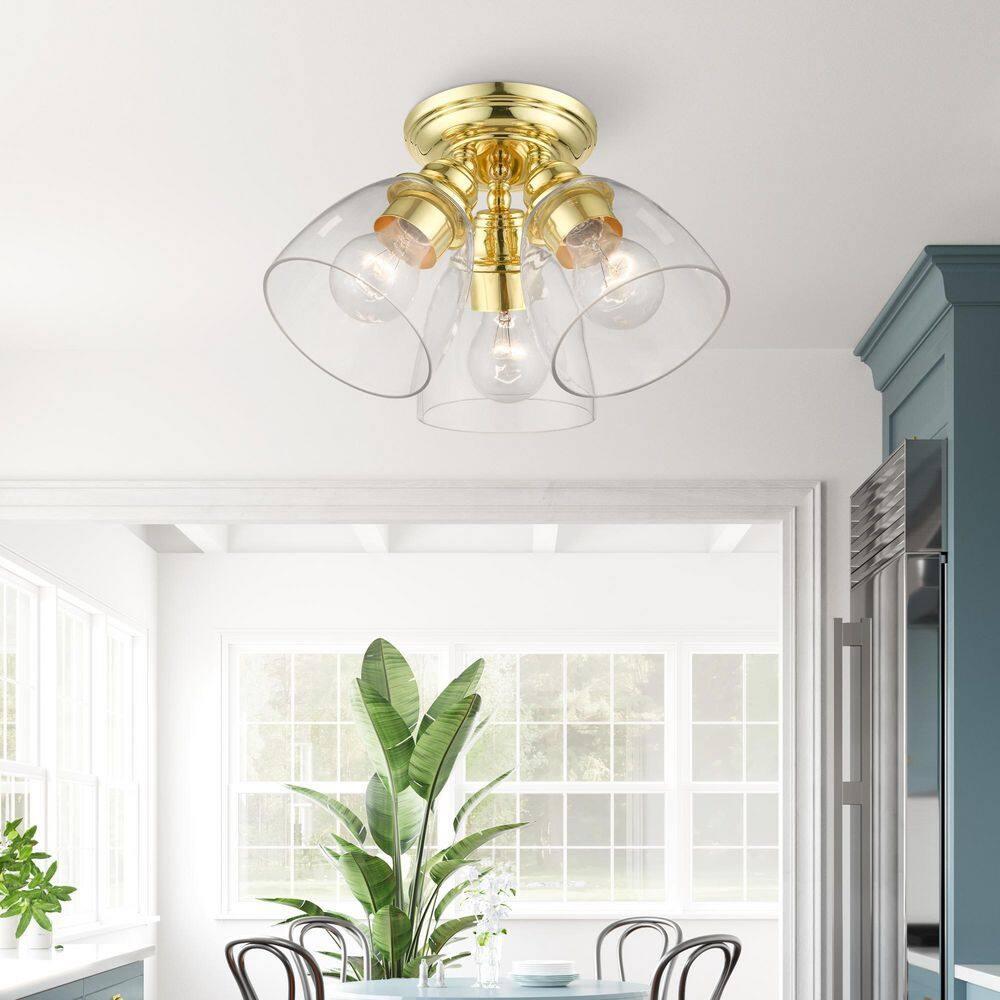 Gunnbjorn 3-Light 14.25" Semi Flush Mount