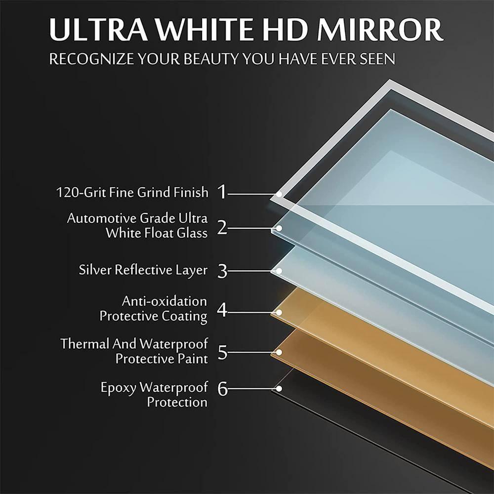 Dreamwerks Mariana 24" W x 32" H Rectangular LED Bathroom Mirror with Dimmer & Defogger