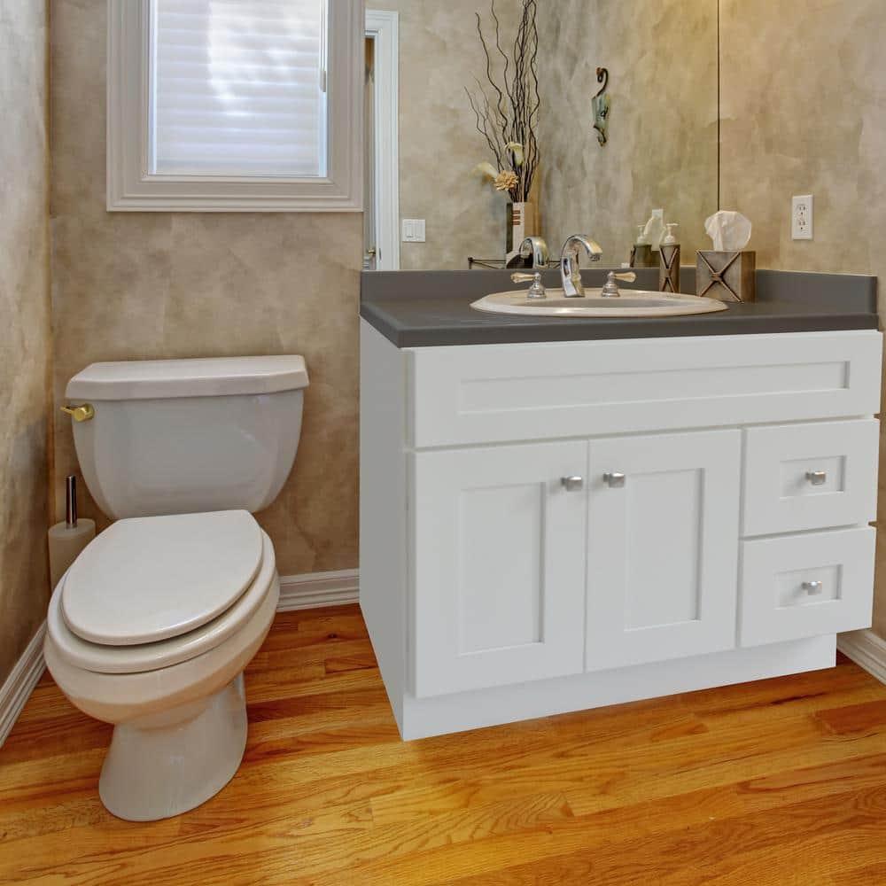 Design House Brookings 36 Inch Bathroom Vanity, Ready to Assemble, Solid Wood, Sherwin Williams – Design House, 587097