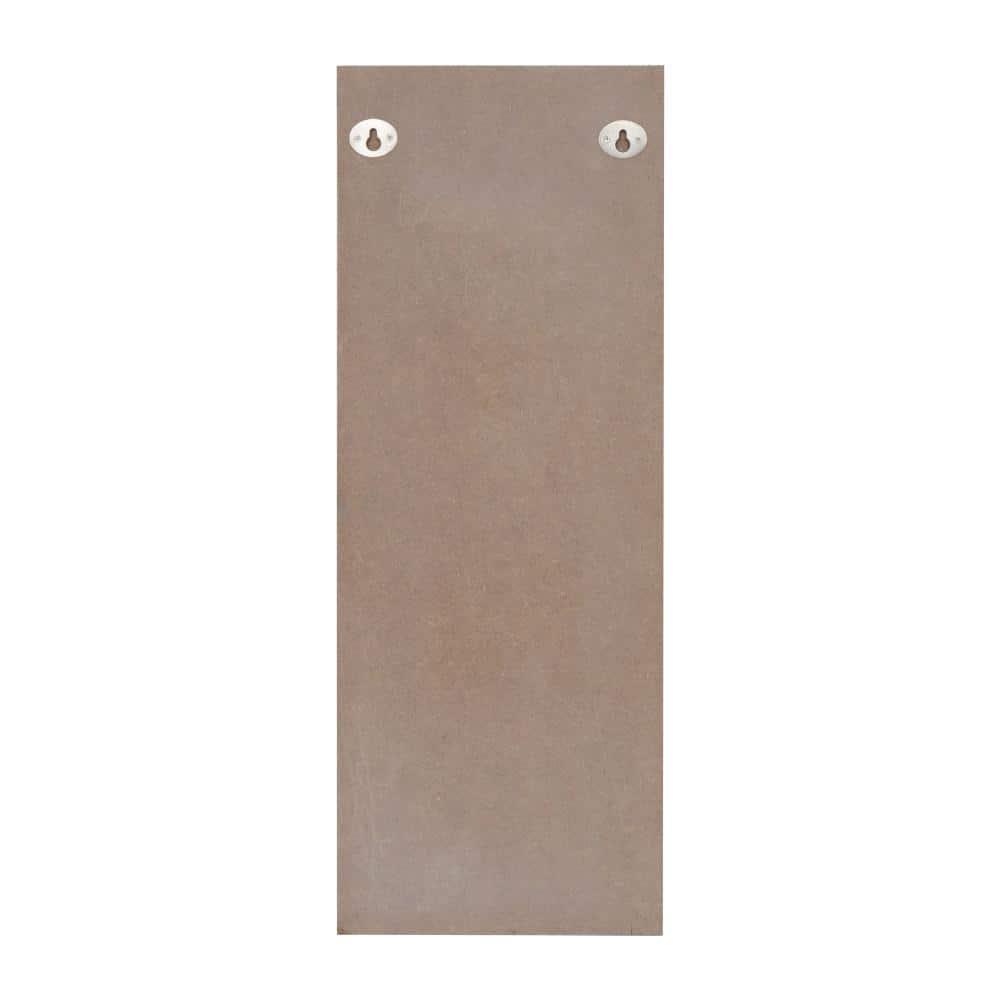 Kate and Laurel Oakly Rectangle Wood Wall Sconce, 7x18, Rustic Brown