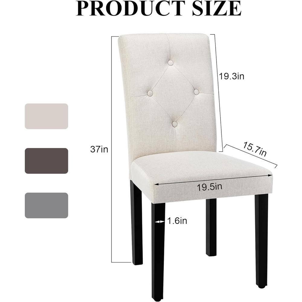 Westice Dining Room Chairs Set of 6 Upholstered PU Leather Kitchen Chairs Dining Room Side Chair with Nailhead Trim and Rubber Wood Legs for Small Space Apartment, Brown