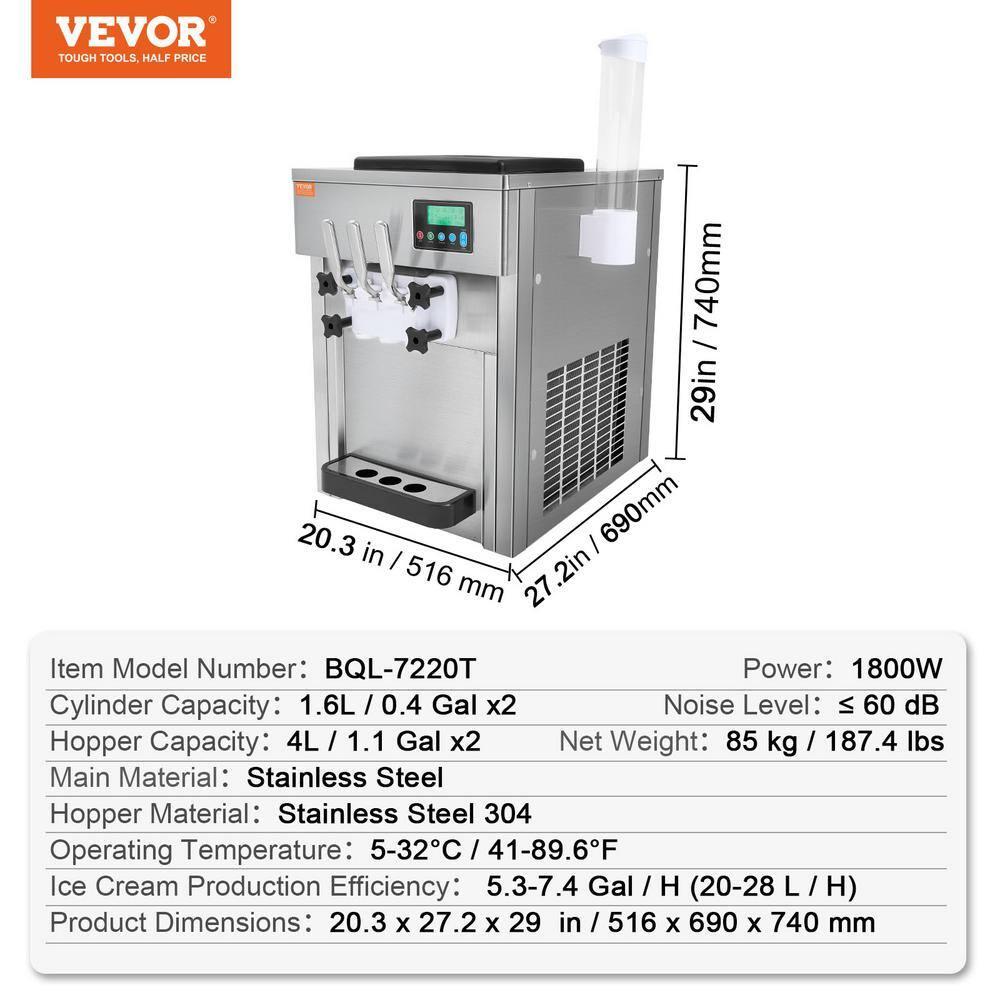VEVOR VEVOR Soft Serve Ice Cream Machine Maker