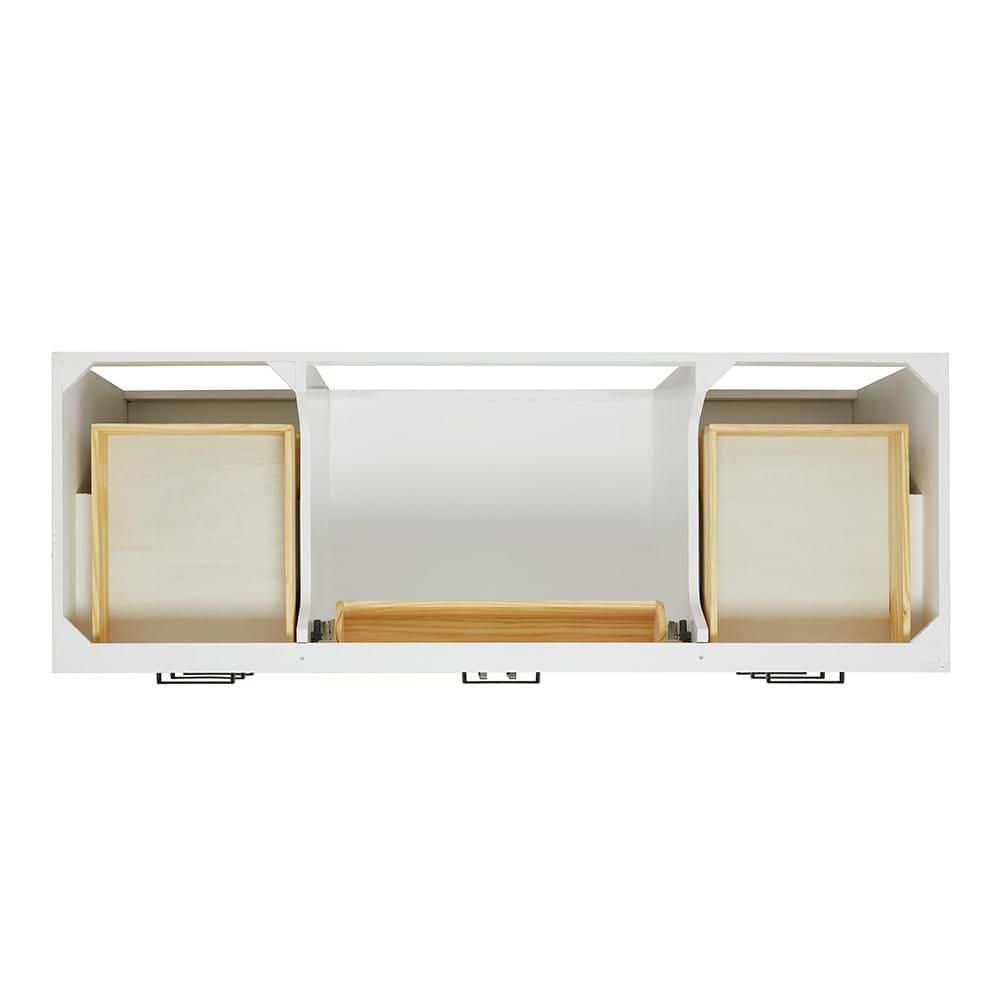 Ariel T060s-Bc Hepburn 60" Single Free Standing Vanity Cabinet Only - White