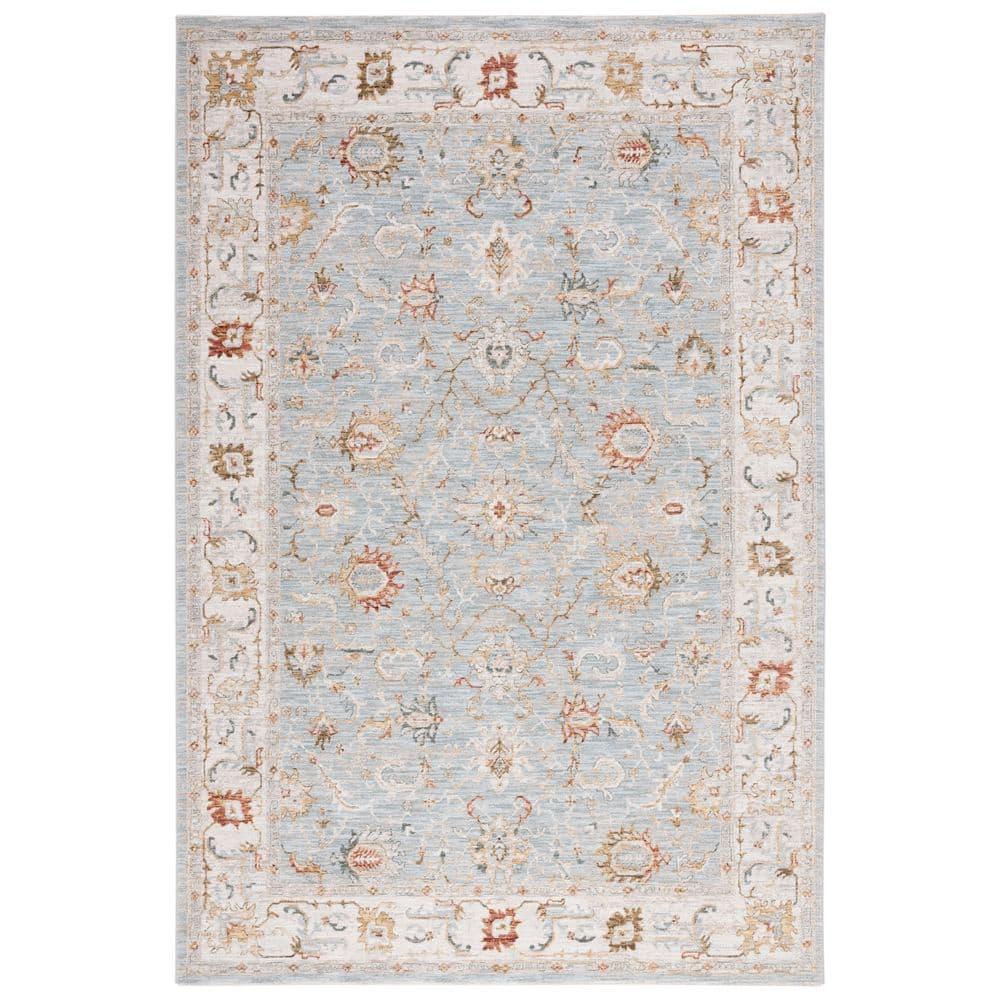Hamilton HLT102 Power Loomed Area Rug - Blue/Gold - 4'x6' - Safavieh.