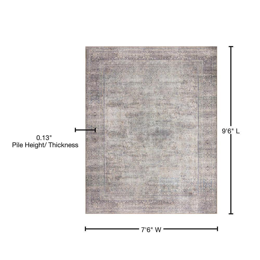 Loloi II Wynter WYN-03 Silver / Charcoal Oriental Area Rug 7'-6" x 9'-6"