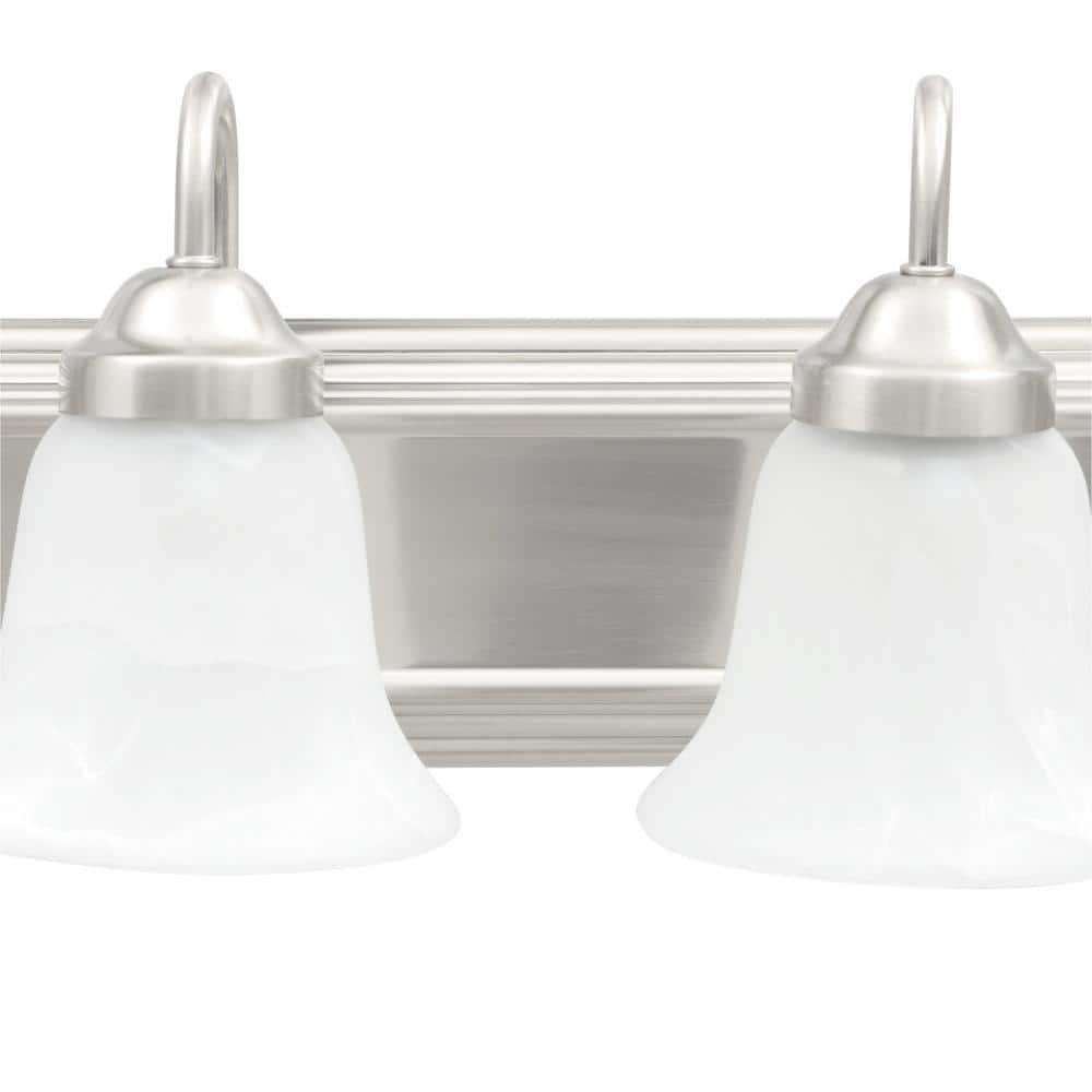 Progress Lighting Builder 5-Light Bath Bracket, Brushed Nickel, Alabaster Glass