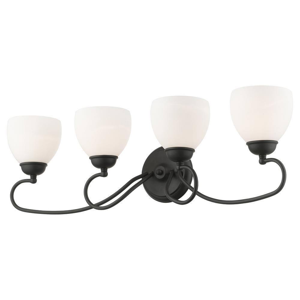 Livex Lighting Brookside 4 - Light Vanity in  Black