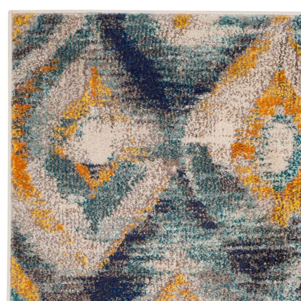 Monaco MNC242 Power Loomed Indoor Accent Rug - Blue/Multi - 3'x5' - Safavieh.
