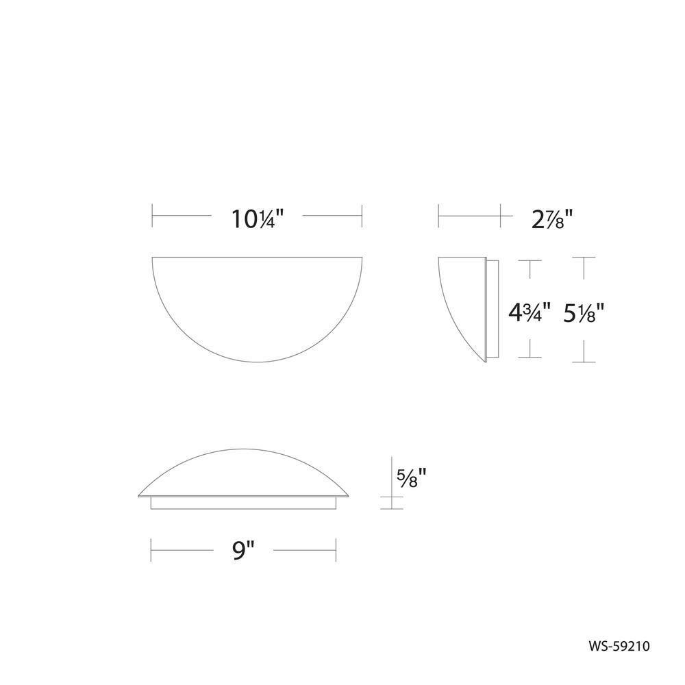 WAC Lighting Collette 10" 1-Light LED 3-CCT 2700K Aluminum Wall Sconce in Black