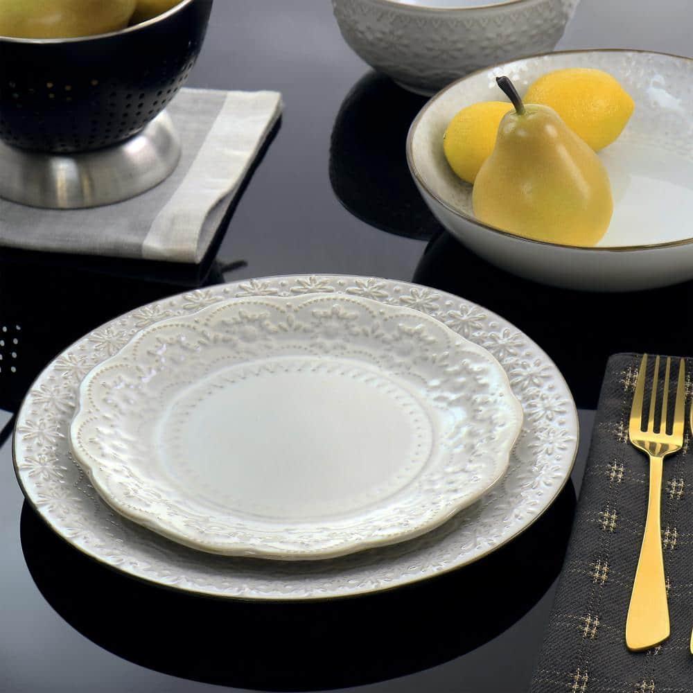 Elama 16 Piece Stoneware Dinnerware Set - Service for 4