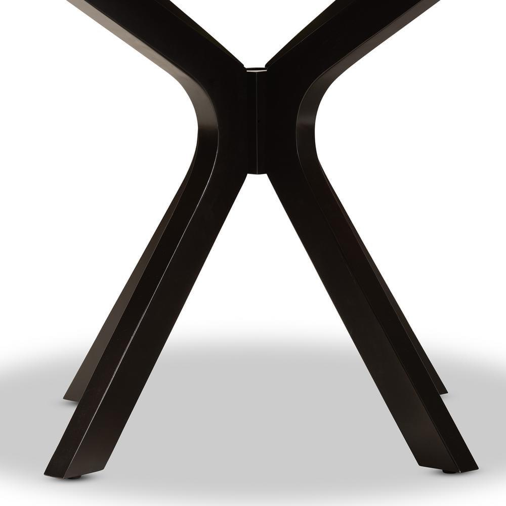 Baxton Studio Kenji Dark Brown Finished 48-Inch-Wide Round Wood Dining Table