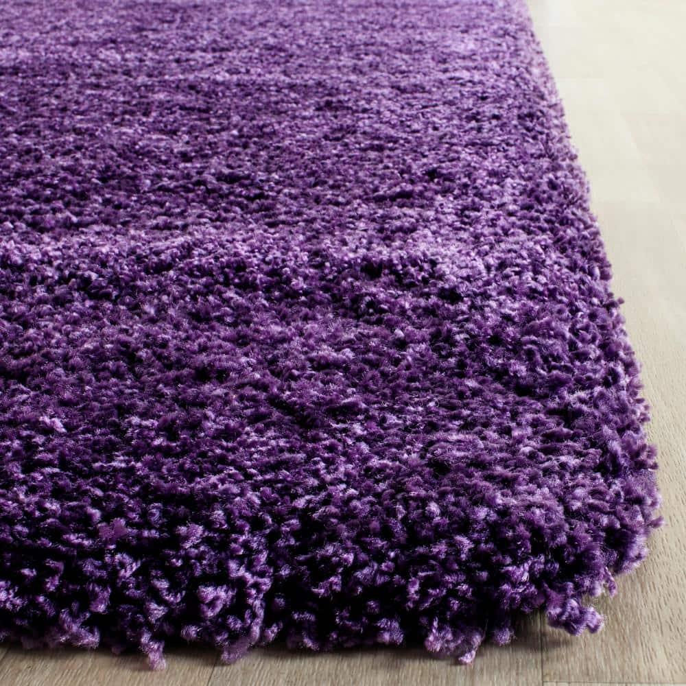 Milan Shag SG180 Power Loomed Indoor Area Rug - Purple - 7'x7' - Safavieh