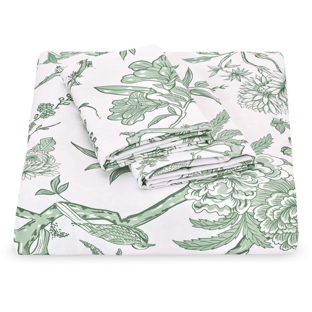 Chanasya Chanasya Antique Toile Double Brushed Microfiber Duvet Cover Set