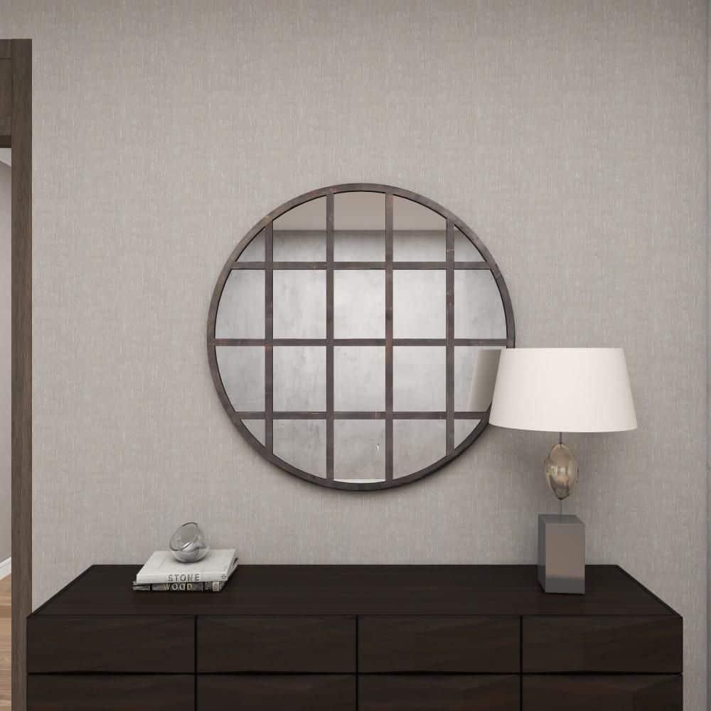 Paneled Modern & Contemporary Accent Mirror