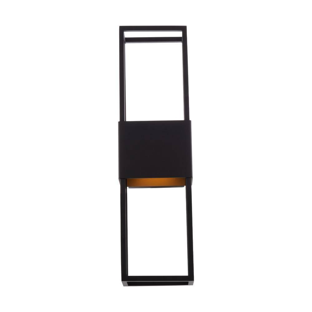 Nightvision Black & Gold LED 2-Light Dimmable Sconce