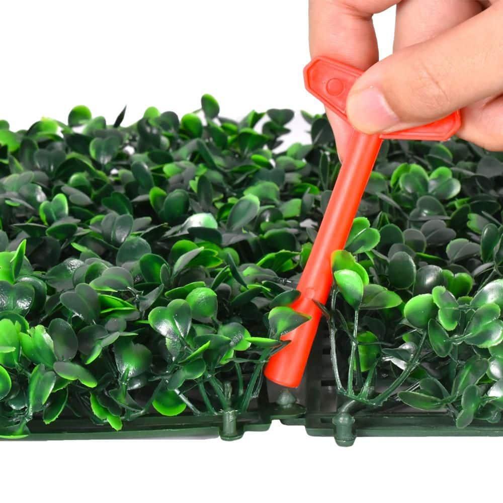 Grass Wall Panels 12 Pcs 10"x 10" Grass Wall Backdrop Panels Artificial Boxwood Greenery Wall Backdrop Privacy Hedge UV Protected for Indoor Outdoor Garden Backyard Party