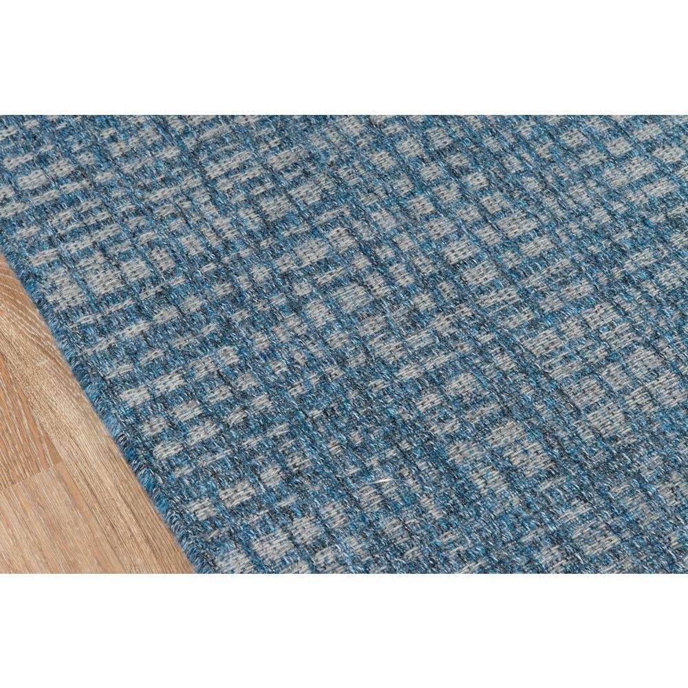 Momeni Como Indoor/Outdoor Gael Blue 2'7" X 7'6" Runner: Geometric Low Pile Area Rug, Contemporary Machine Made Carpet