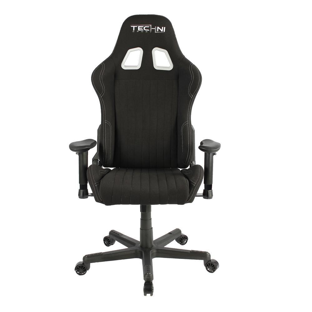 Techni Sport Techni Sport Adjustable Reclining Ergonomic Swiveling PC & Racing Game Chair in Black