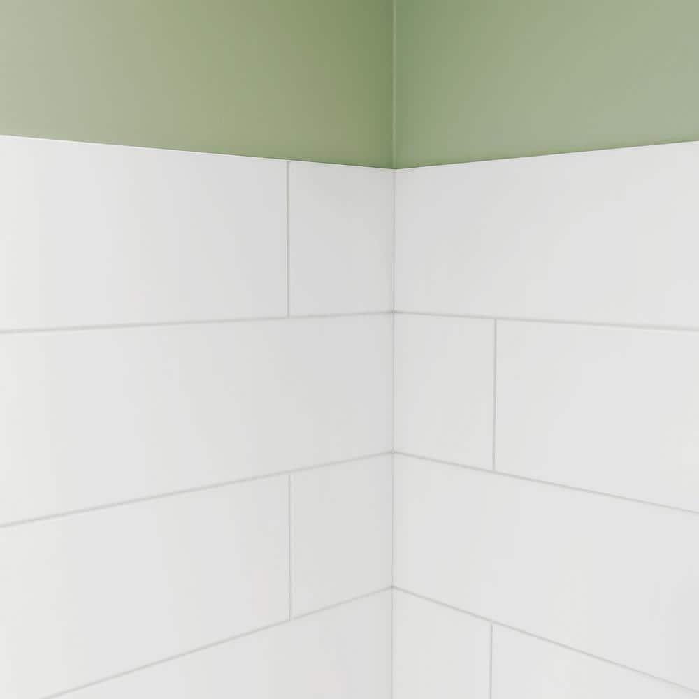 DreamLine DreamLine DreamStone 42 in. D x 62 in. W x 84 in. H Shower Wall Kit in White Modern Subway Pattern