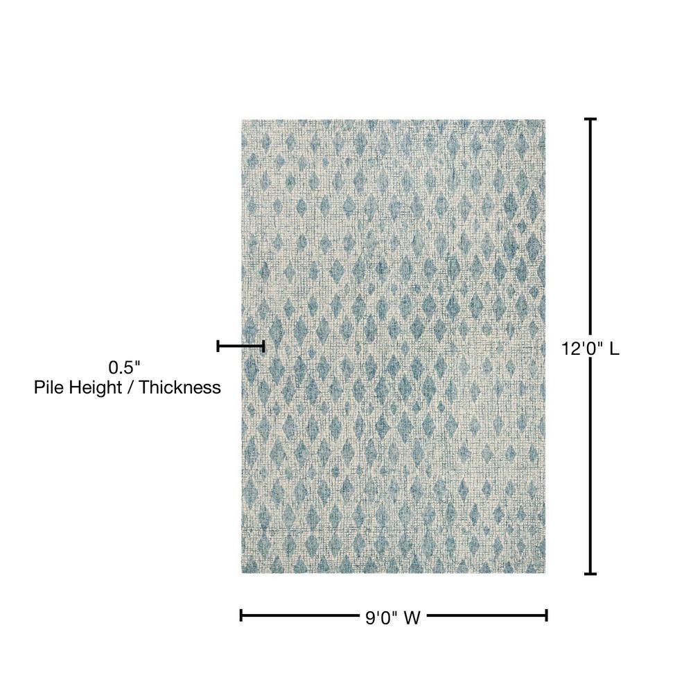 Abstract ABT206 Hand Tufted Area Rug - Ivory/Blue - 8'9"x11'9" - Safavieh.