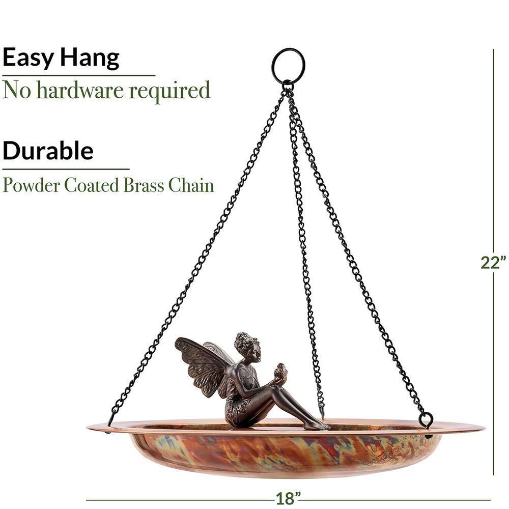 Bungalow Rose Buckleys Copper Hanging Birdbath