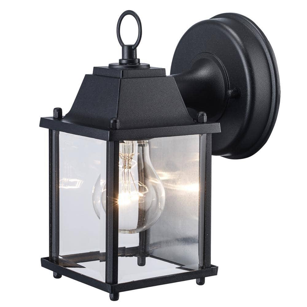 GpLuMy Lighting 40455 BK Traditional One Wall Lantern Outdoor-Post-Lights, Black
