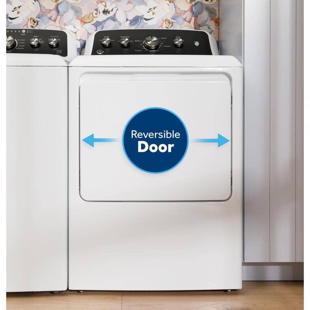 GE Appliances GE 7.2 Cu Ft Capacity Electric Dryer With Up To 120 Ft Venting​ And Reversible Door​