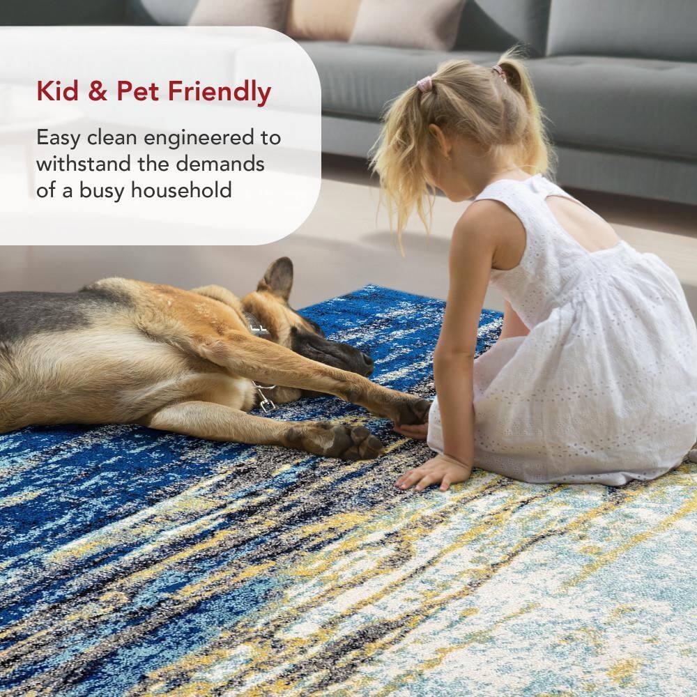 9'x12' Katharina Area Rug Green - nuLOOM: Stain-Resistant, Flat Pile, Nautical Style, Indoor Use, Machine Made