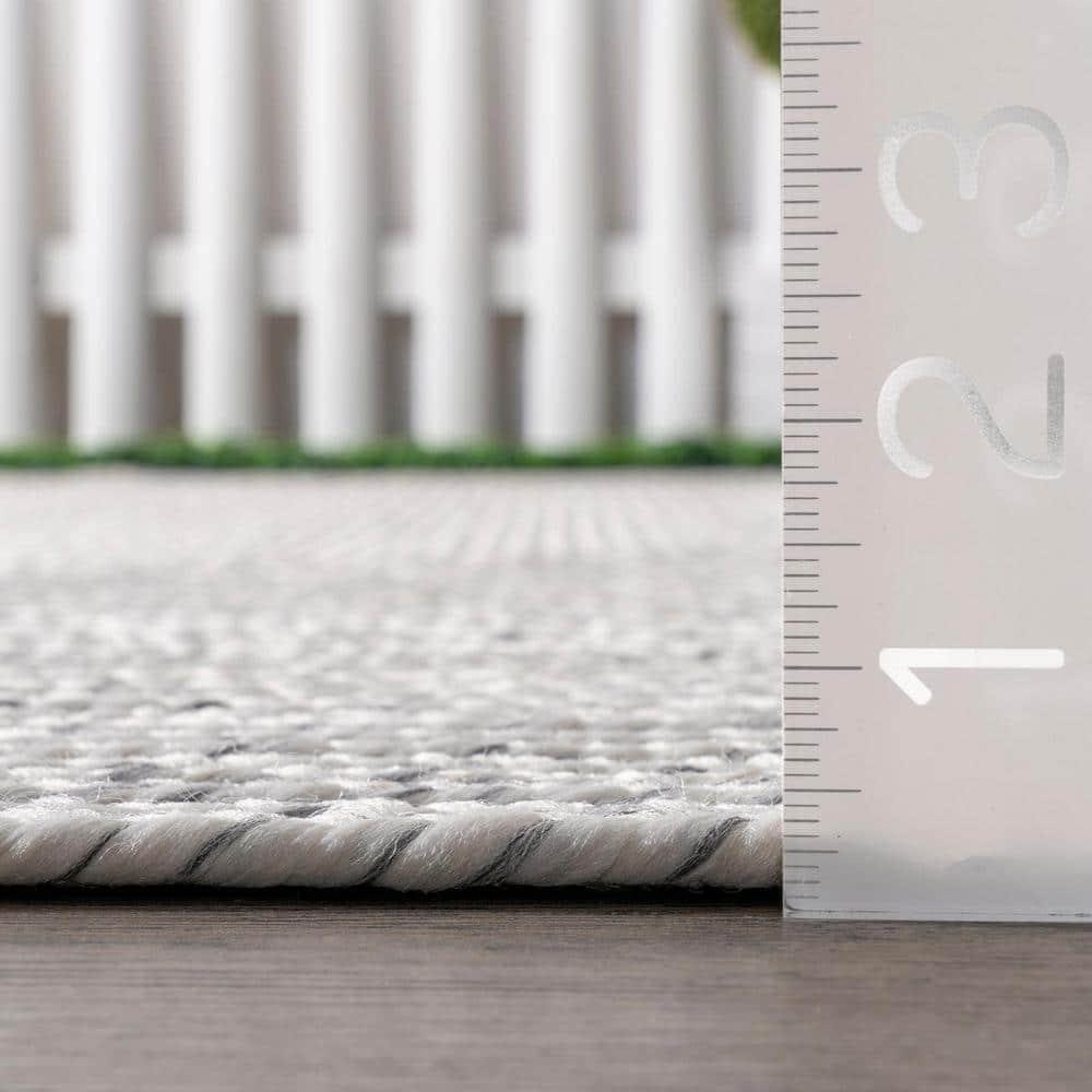 nuLOOM Wynn Braided Indoor/Outdoor Ivory 2' x 3' Casual Area Rug