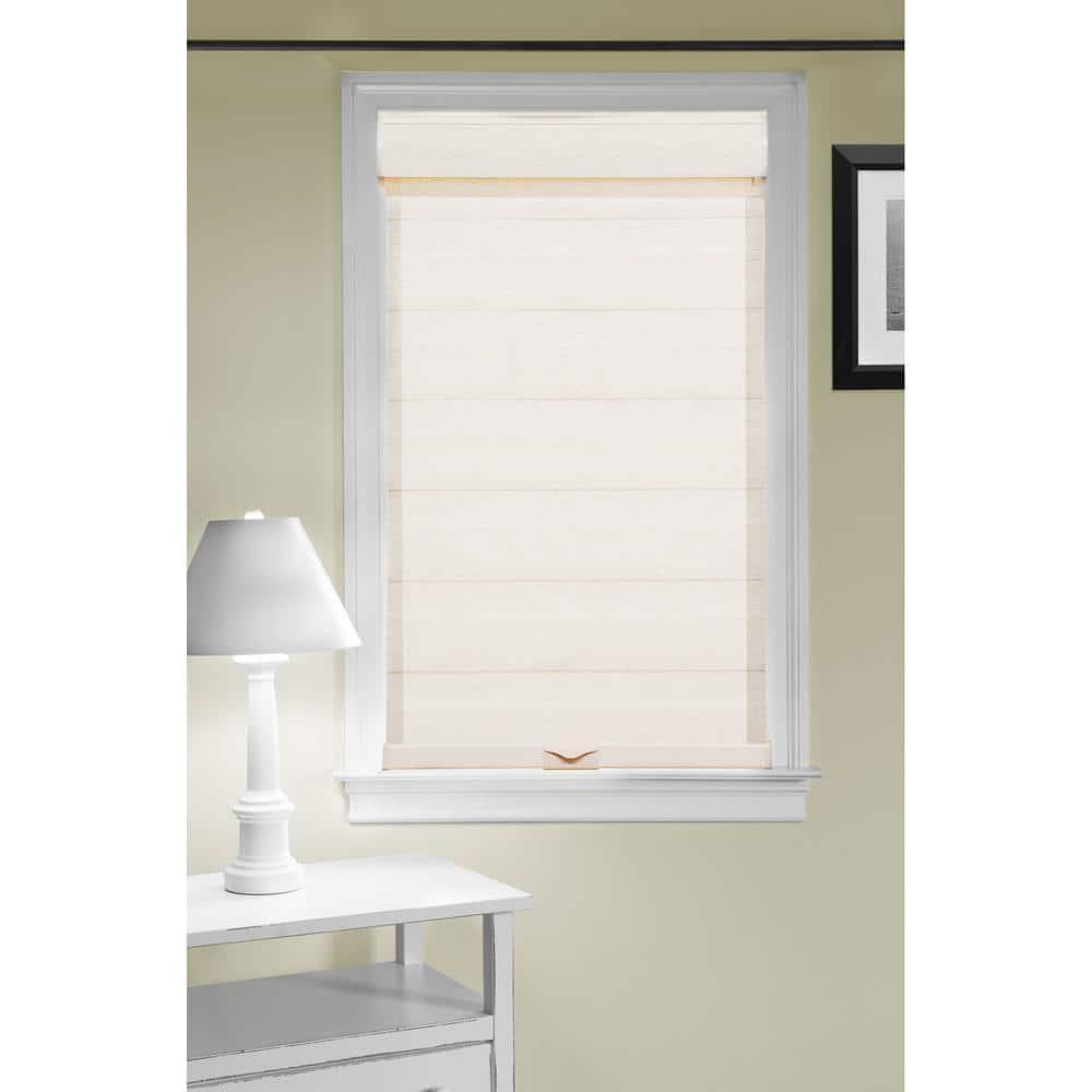 Celestial Linen Cordless Light Filtering Double Layered Polyester Roller Shade 34 in. W x 72 in. L