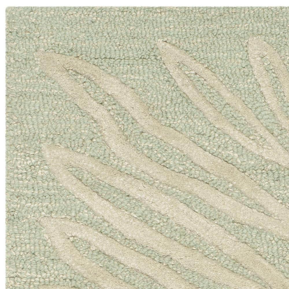 SAFAVIEH Martha Stewart Urban Chevron Floral Area Rug, Milk Pail Green, 2'6" x 4'3"