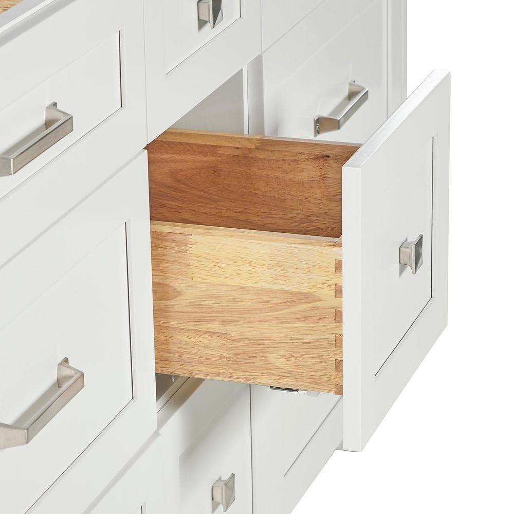 Ariel Monrow 67 Inch Double Oval Sink Bathroom Vanity With Pure White Quartz Countertop