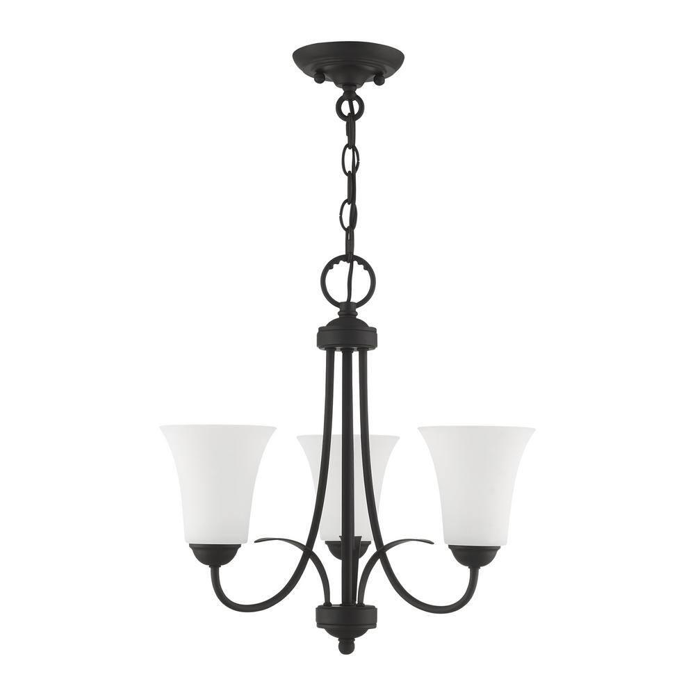Livex Lighting Ridgedale 3 - Light Flush Mount in  Black